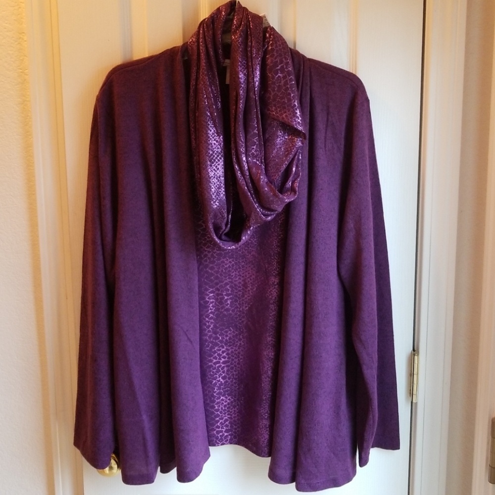 NWT WHITE STAG PURPLE TWINSET